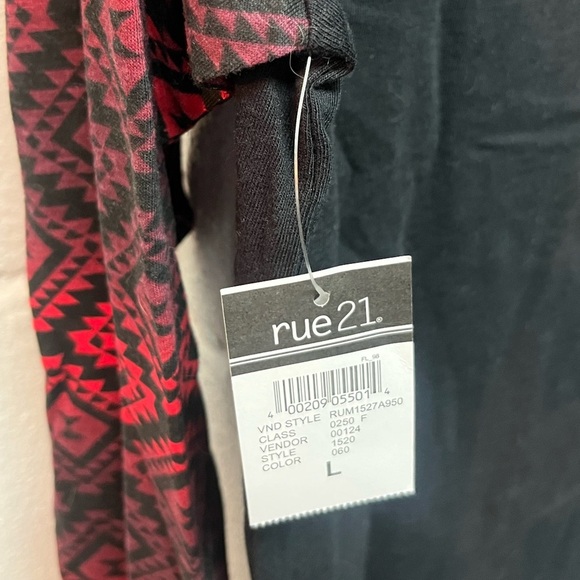 Carbon Red & Black print baseball Tshirt - L - Picture 5 of 5